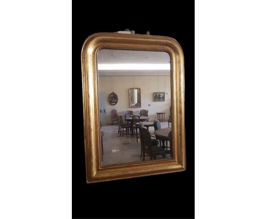 Golden mirror frame, mirror antique gold leaf