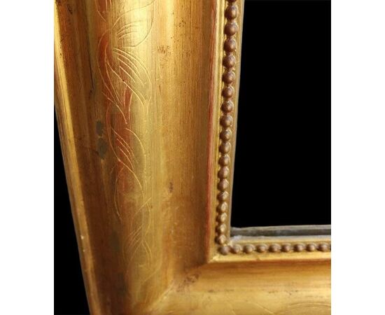 Golden mirror frame, mirror antique gold leaf