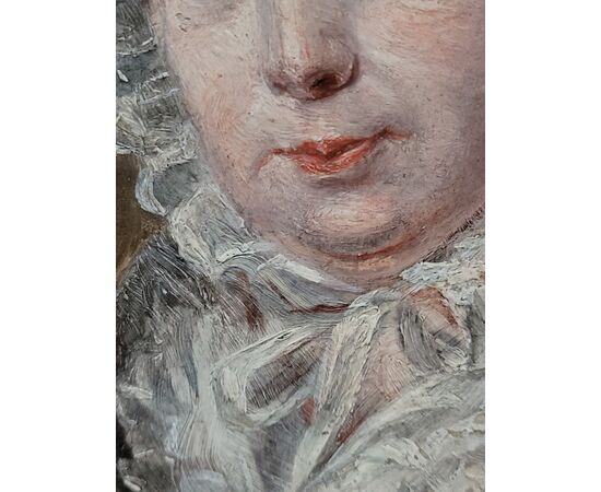 Ritratto di donna olio su tavola Epoca'800 Inghilterra