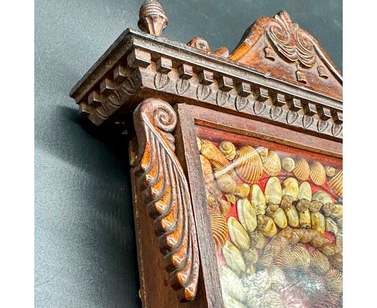 Antico porta orologio, porta cipolla in legno - Carlo X