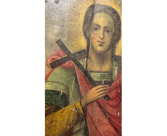Dipinto su tavola, icona "S. Giorgio" - Primo '800