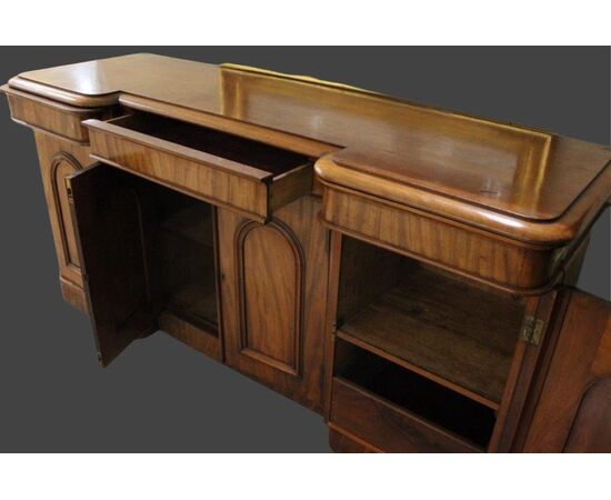 English antique furniture hutch with four doors