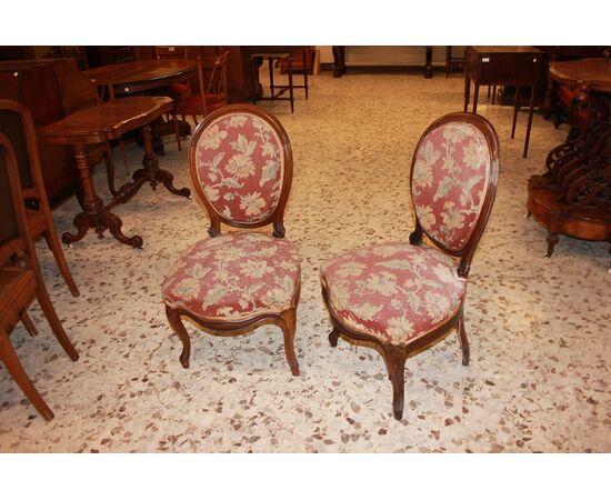 Gruppo di 4 sedie Francesi stile Luigi Filippo in legno di palissandro metà 1800