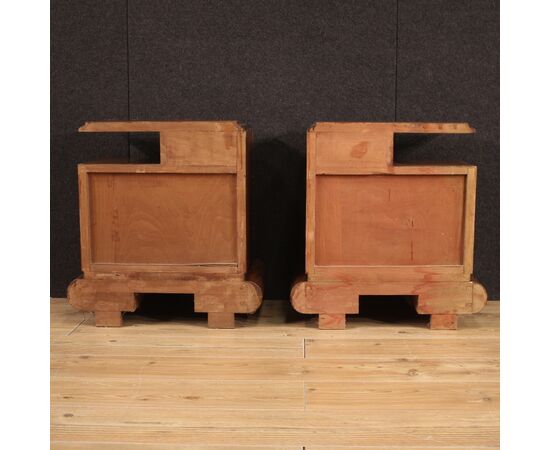 Pair of Italian bedside tables in Art Deco style from the 50's
