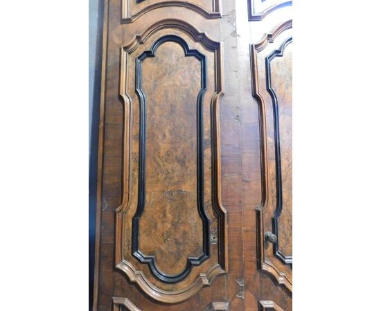 ptn020 two-leaf door in walnut, ep. 1600, width.165 xh 300 cm     