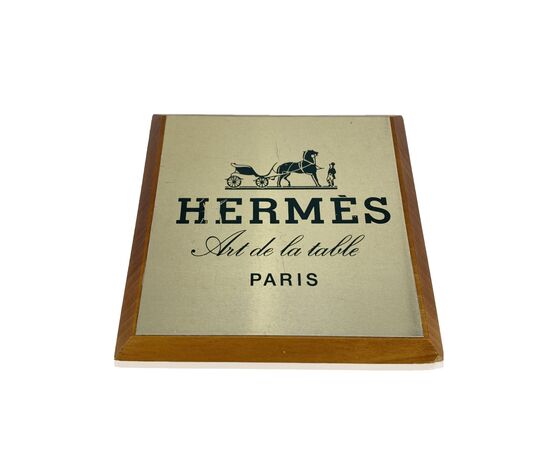 HERMES Accessorio Home Decor Vintage in Legno Col. Oro - M