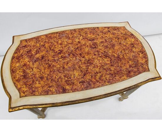 Tavolino vintage dipinto a finto marmo. M/1368 -