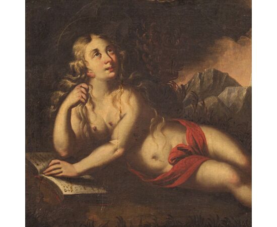 Religious painting Mary Magdalene from 17th century