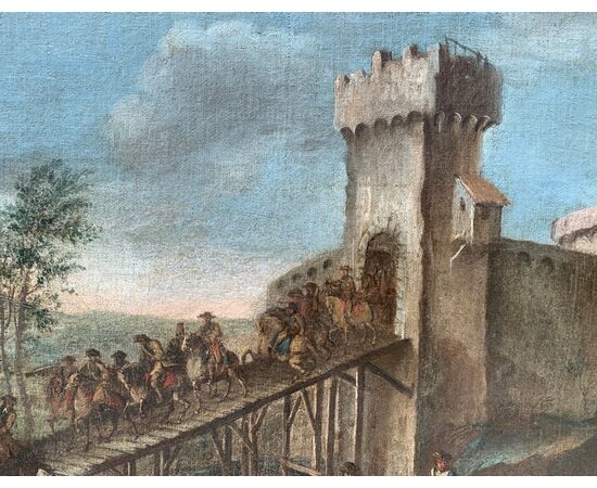 Christian Reder (Lipsia 1656 - Roma 1729) - La partenza dei soldati dal forte.