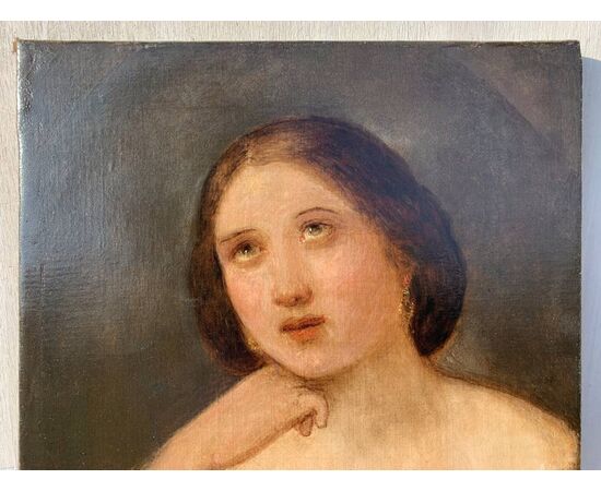 Pittore romantico (inizi XIX sec.) - Fanciulla con orecchini.