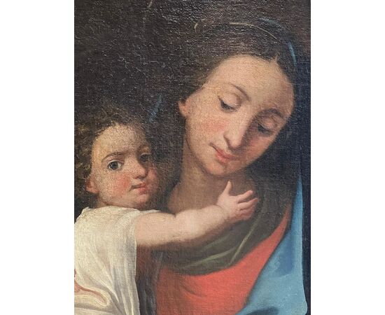 MADONNA WITH CHILD (OIL ON CANVAS) 17th century     