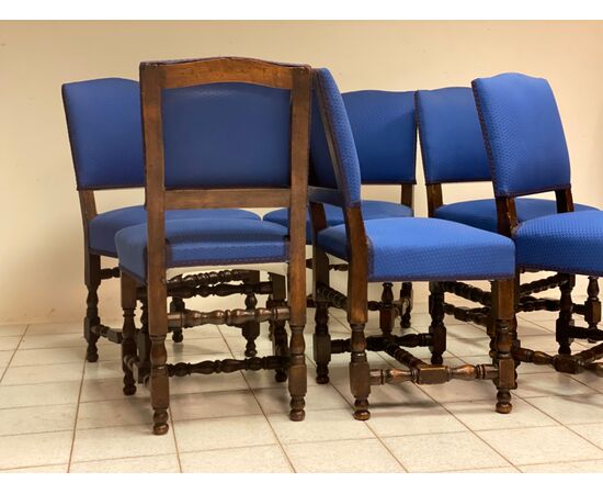 Gruppo di sei sedie a rocchetto Lombarde . XVIII secolo 