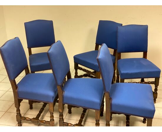 Gruppo di sei sedie a rocchetto Lombarde . XVIII secolo 