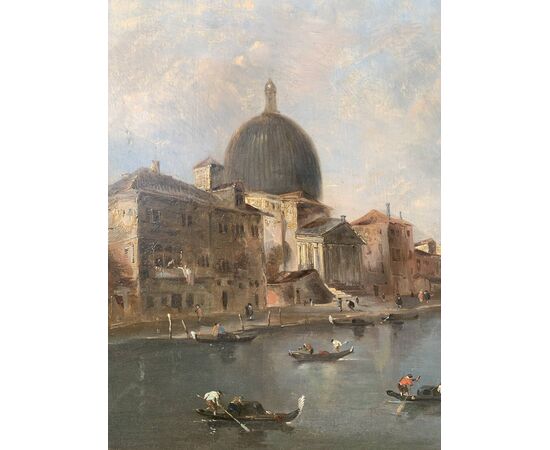 Giacomo Guardi (Venezia 1764 - Venezia 1835) - Venezia, veduta con la chiesa di S. Simeon Piccolo.