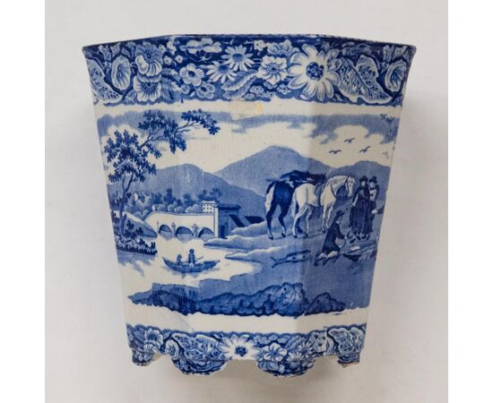 Antico vaso inglese in ceramica - O/7937 