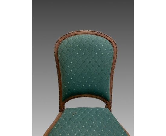 Sei sedie con sedute e schienali imbottiti, Stile Luigi XVI