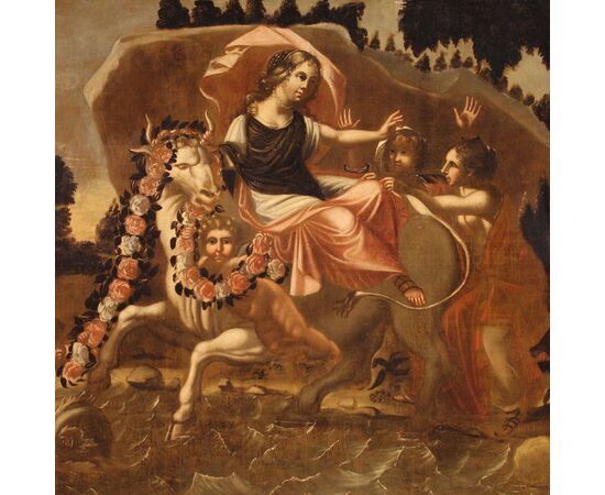 Italian mythological painting from the 17th century, Rape of Europa