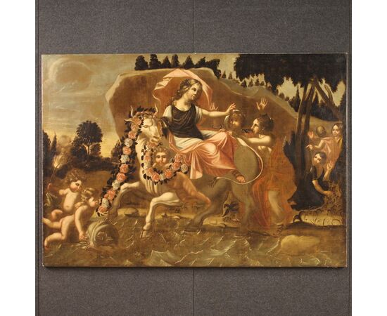 Italian mythological painting from the 17th century, Rape of Europa