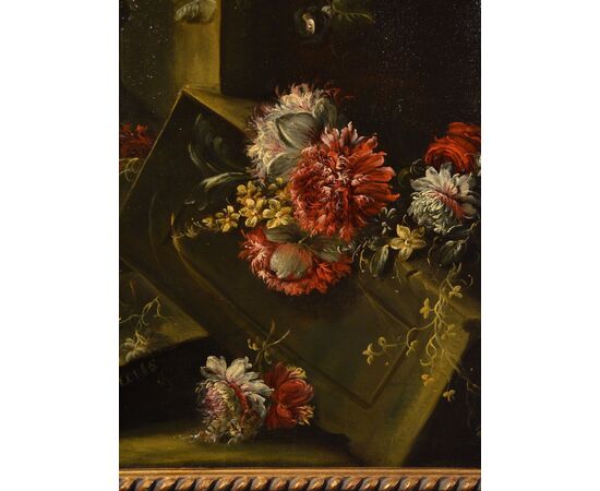 Natura morta floreale, Pieter Casteels III (Anversa 1684 – 1749) firmato