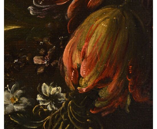 Natura morta floreale, Pieter Casteels III (Anversa 1684 – 1749) firmato