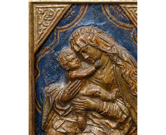 XV secolo, bottega di Adriaen Van Wesel (1415-1490), Madonna con Bambino