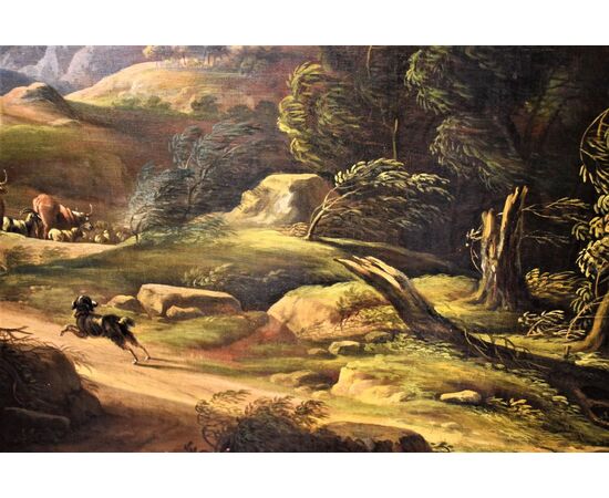 "Paesaggio con pastore e armenti"
