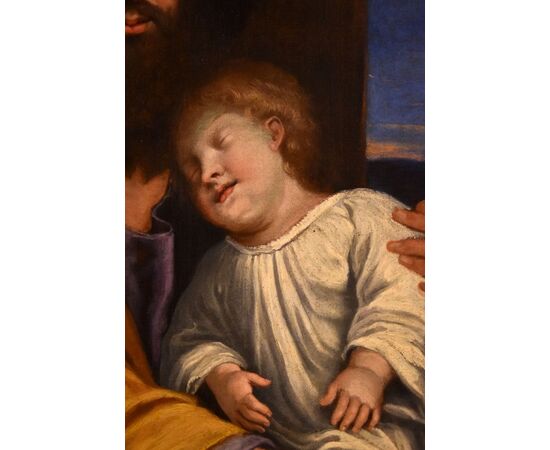 Gesù con il figlio del committente, Giovan Battista Salvi (1609 - 1685) cerchia/seguace