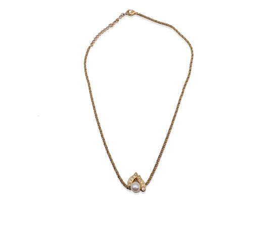CHRISTIAN DIOR Collana Vintage in Metallo Col. Oro
