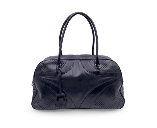 PRADA Borsa a Mano in Pelle Col. Nero Bowling Bag M