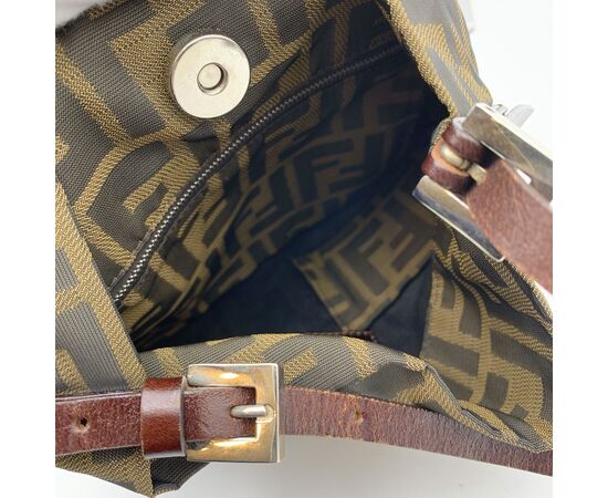 FENDI Borsa a Tracolla in Tela Col. Zucca S