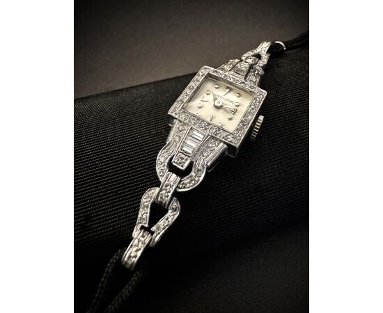 " Hamilton "  orologio  in  Platino  con  Diamanti  2 ct.