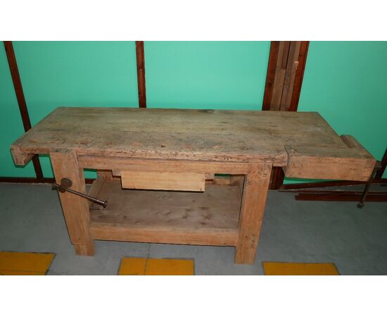 Banco da falegname/tavolo da lavoro antico restaurato