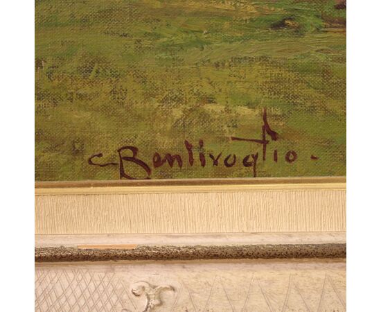 Landscape signed Bentivoglio from the first half of the 20th century