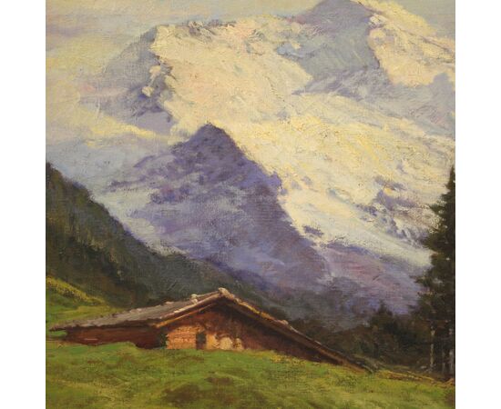 Landscape signed Bentivoglio from the first half of the 20th century