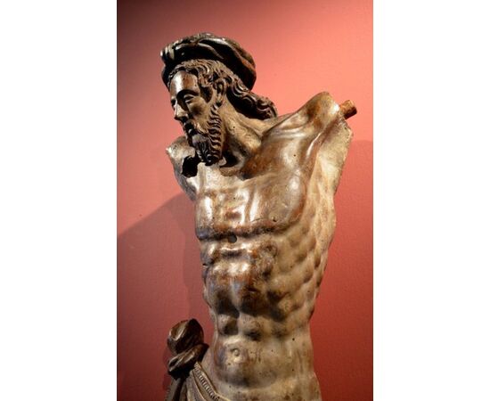 &quot;Crucified Christ&quot; extraordinary wooden sculpture of the &#39;500     
