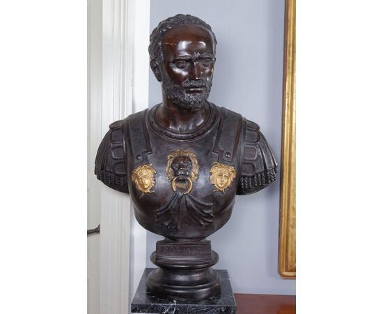 Busto del Imperatore "ADRIANO", bronzo