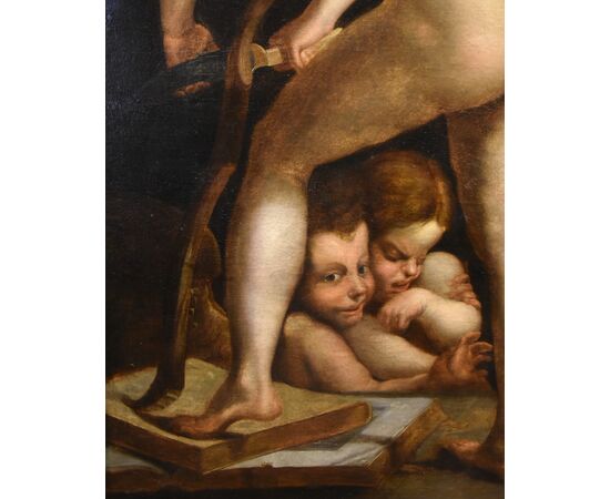 Amore che fabbrica l’arco, Seguace di Francesco Mazzola, Parmigianino (Parma, 1503 - Casalmaggiore, 1540)