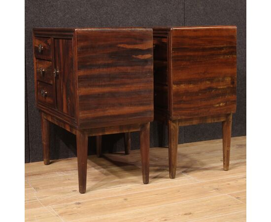 Two mid-20th century Deco bedside tables