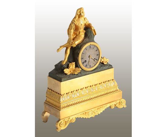 Orologio francese del 1800 parigina Impero in bronzo dorato al mercurio