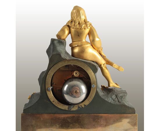 Orologio francese del 1800 parigina Impero in bronzo dorato al mercurio