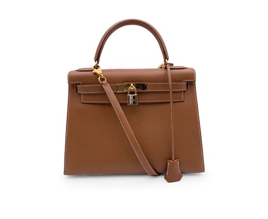 HERMES Borsa a Mano Vintage in Pelle Col. Beige Kelly 28 M