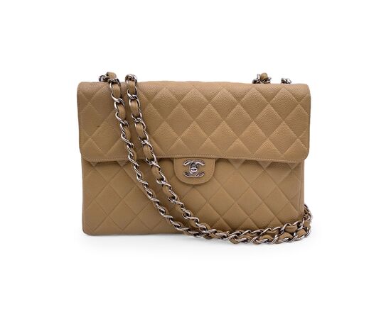 CHANEL Borsa a Tracolla Vintage in Pelle Col. Beige Timeless/Classique M