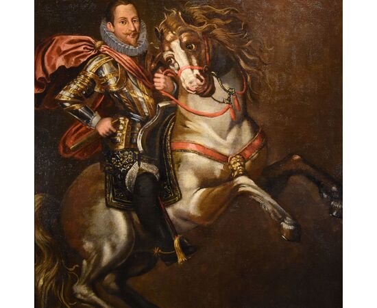 Ritratto equestre di Carlo Emanuele I Duca di Savoia, Jan Kraeck (Haarlem 1540 circa – Torino 1607)