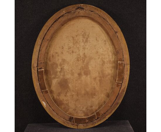 Antique oval painting still life from the 18th century