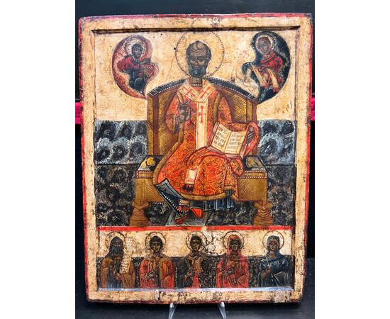 “Rara icona greca con San Nicola e santi vari” 