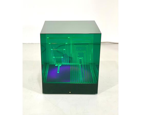 Cubo di Teo Table Lamp by James Rivière for Centro Ricerche Arte Industria Lissone, 1960s