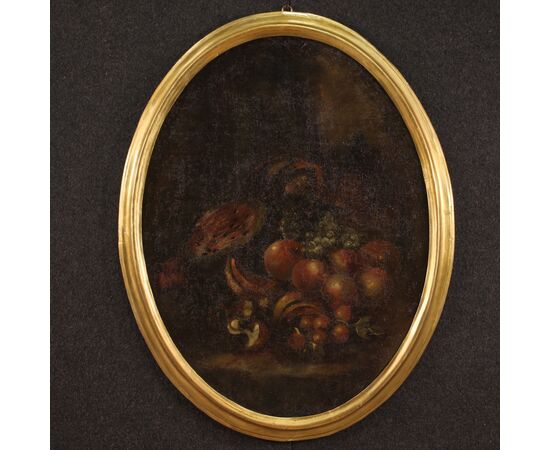 Painting still life oil on canvas from the 18th century