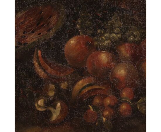 Dipinto natura morta olio su tela del XVIII secolo