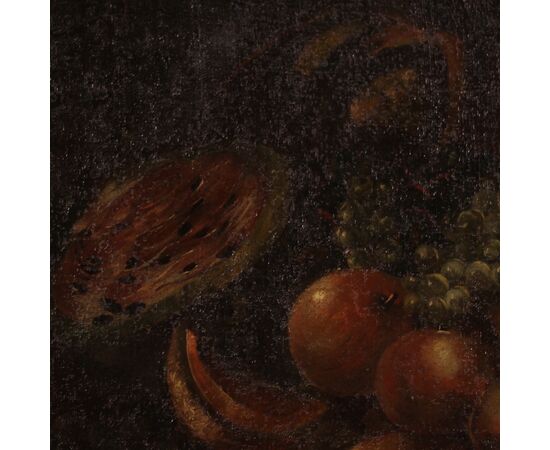 Dipinto natura morta olio su tela del XVIII secolo