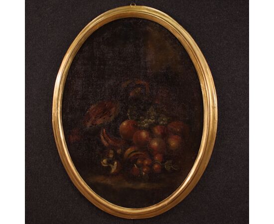 Painting still life oil on canvas from the 18th century